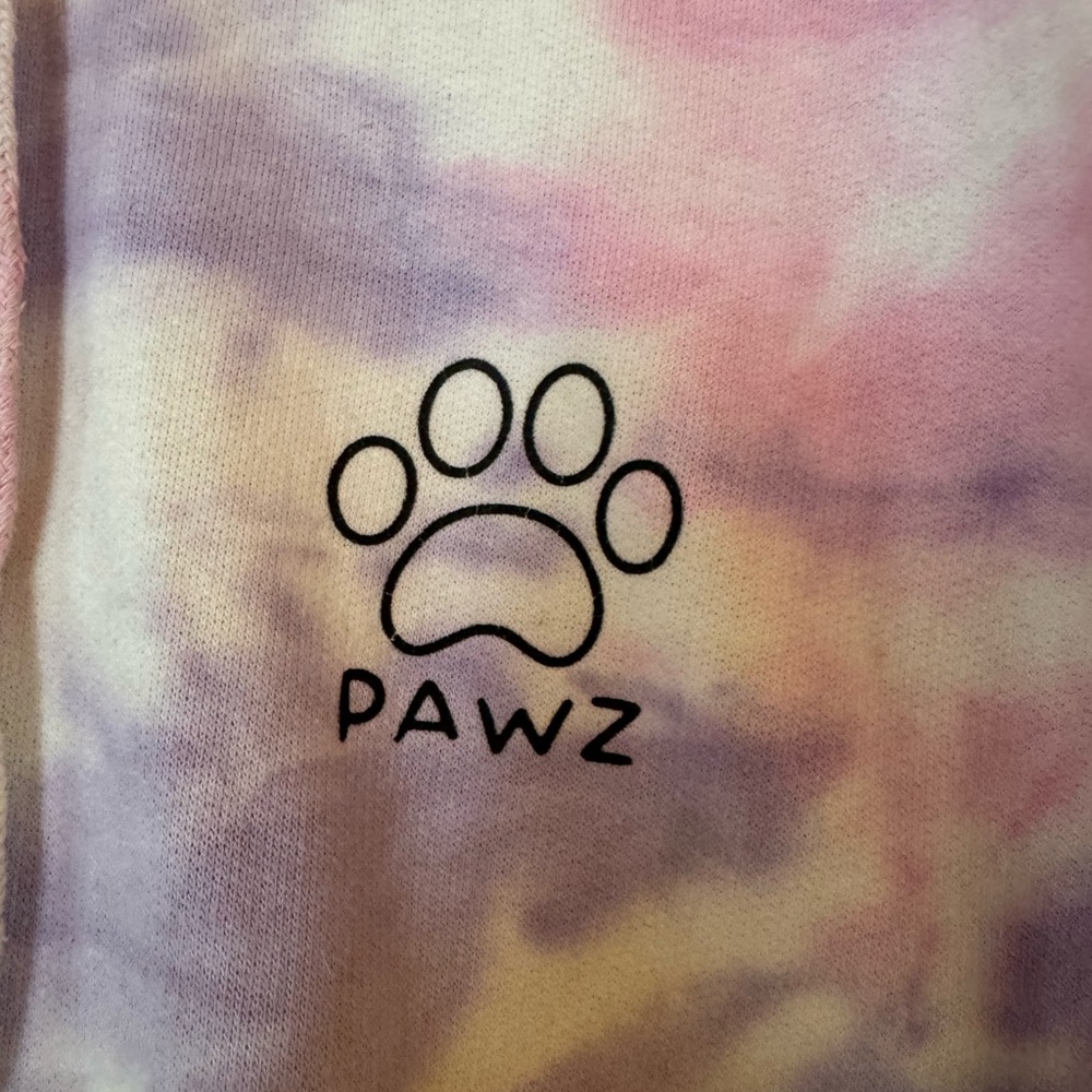 PAWZ Tie Dye hooded Sweatshirt, Medium - Picture 2 of 7